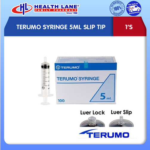 TERUMO SYRINGE 5ML SLIP TIP 1'S